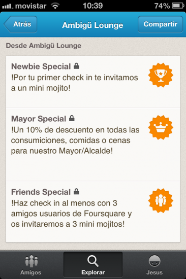 Promociones Foursquare
